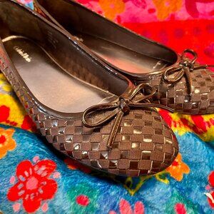 Calvin Klein Women's Brown Slip-On Comfort Career Ballet Flats Size 7.5